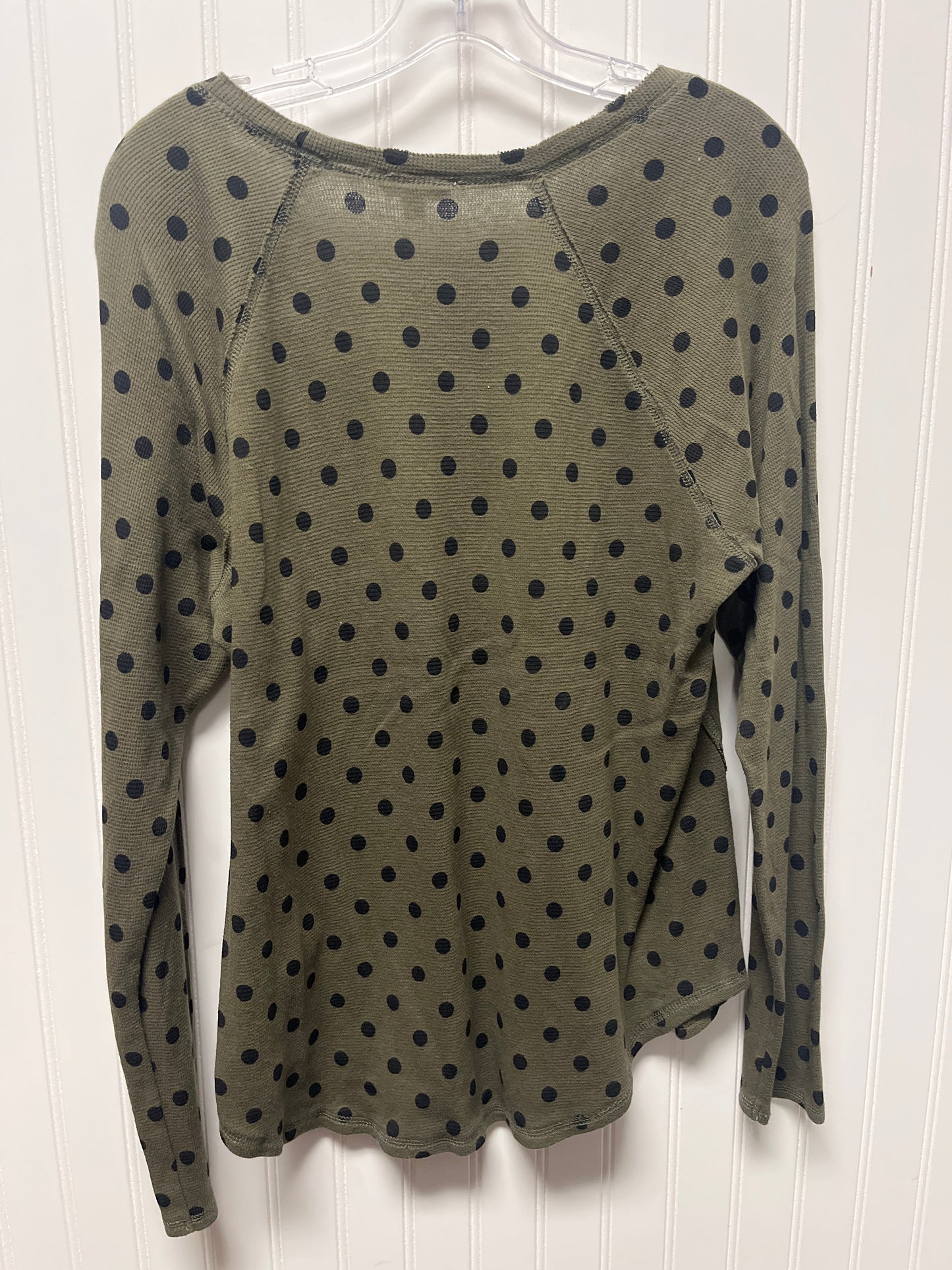 Top Long Sleeve By Lucky Brand In Polkadot Pattern, Size: Xl