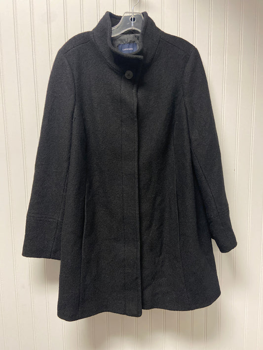 Coat Trench Coat By Lands End In Black, Size: Xl