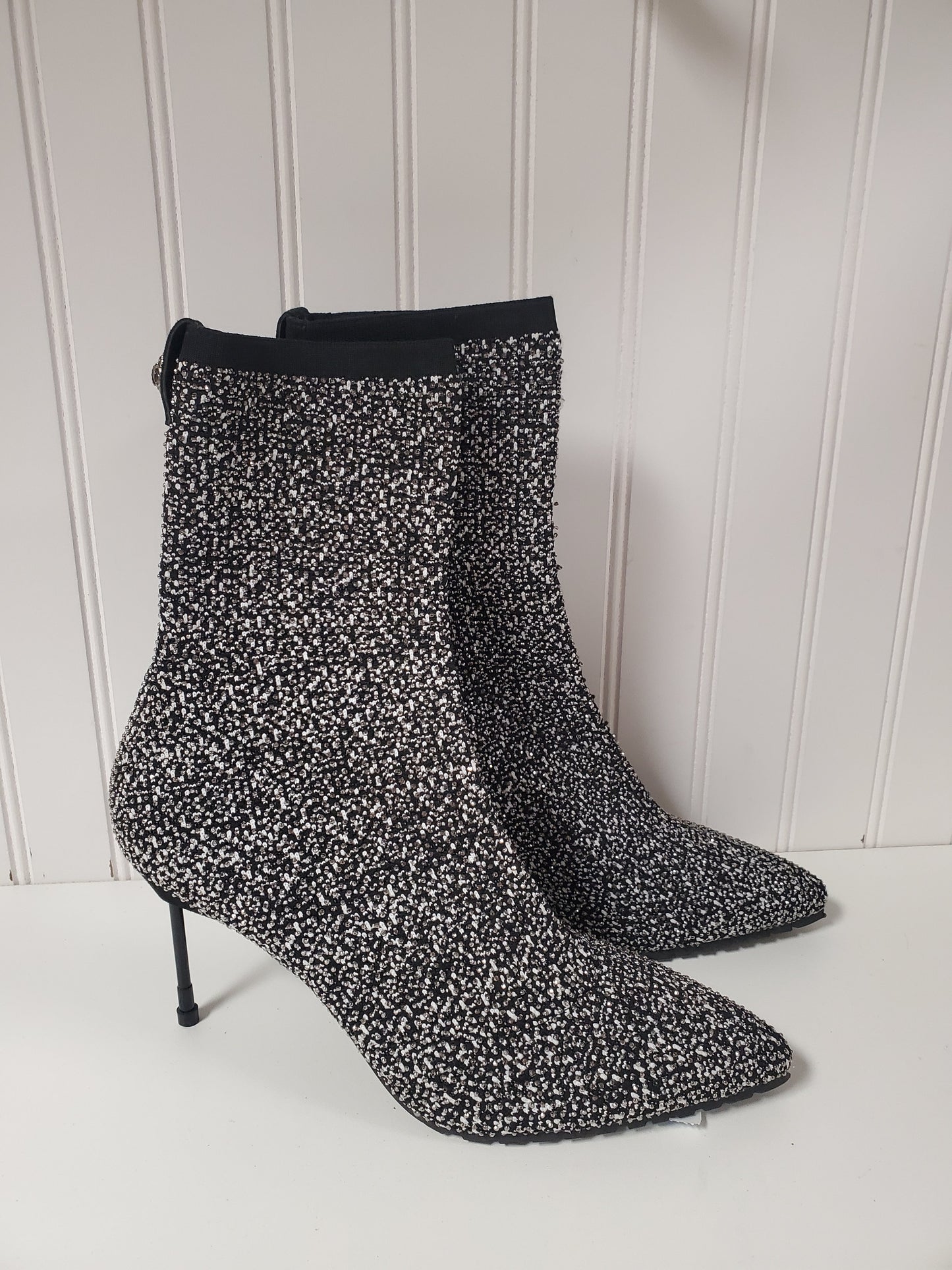 Boots Designer By Kurt Geiger In Silver, Size: 9.5