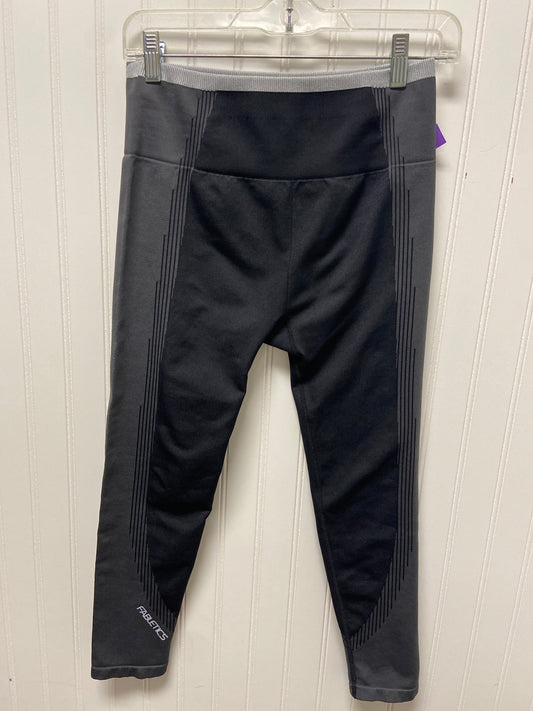 Athletic Leggings By Fabletics In Black & Grey, Size: S