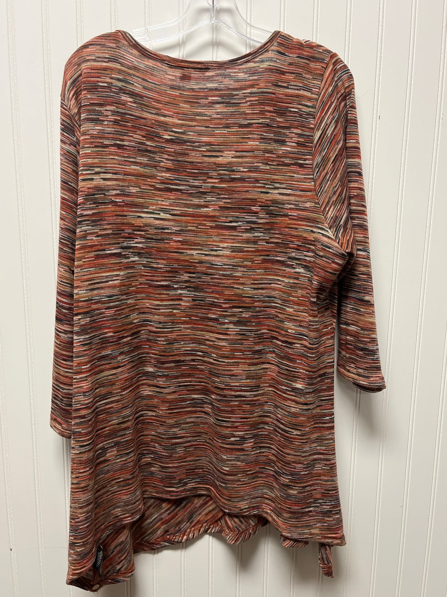 Top Long Sleeve By Zac And Rachel In Brown, Size: 2x