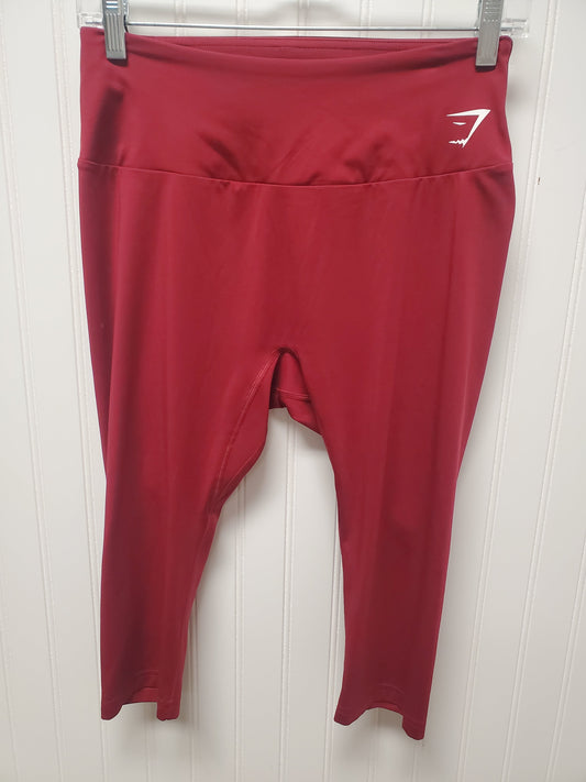 Athletic Capris By Gym Shark In Red, Size: 12