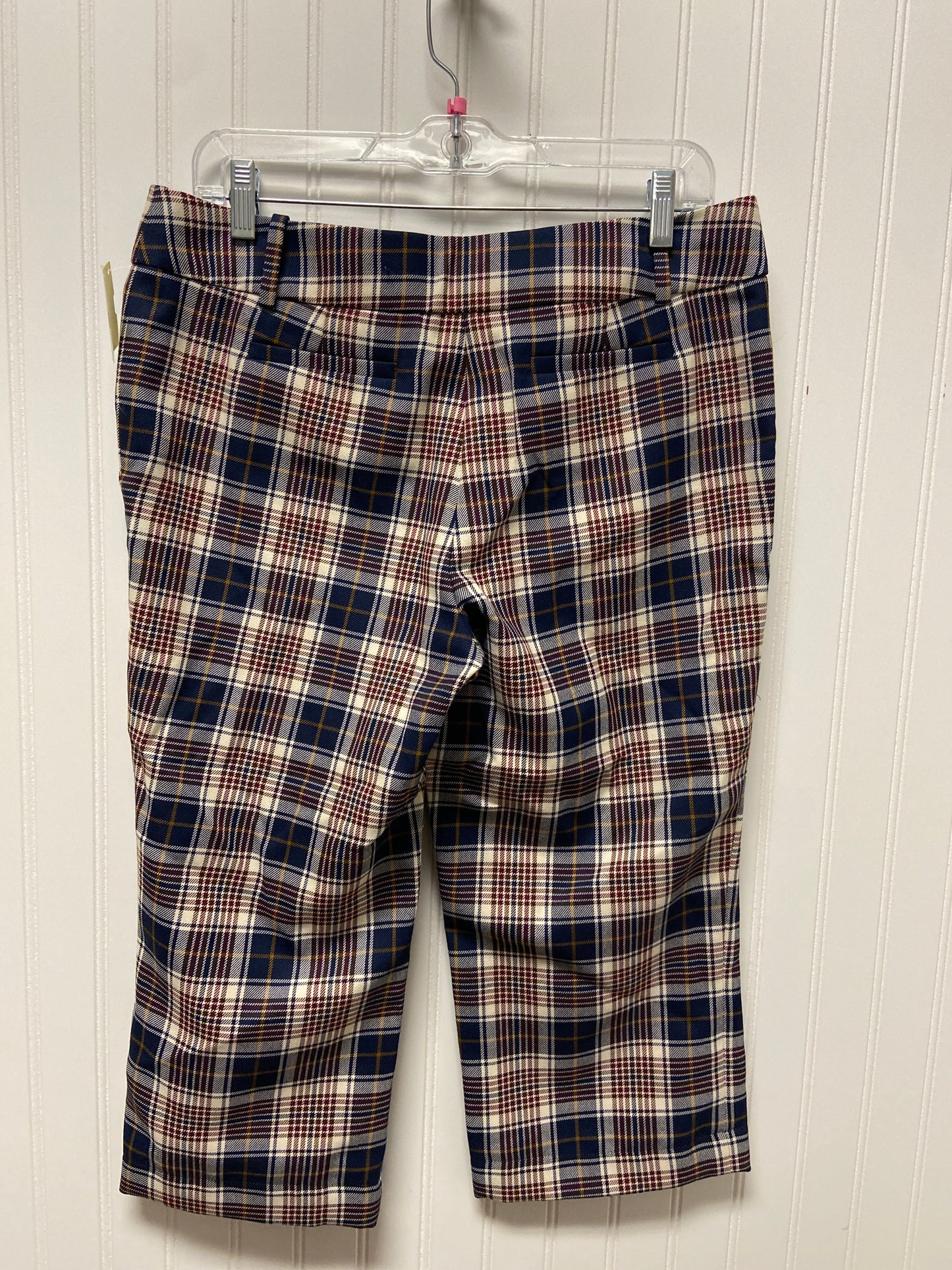 Pants Designer By Tory Burch In Plaid Pattern, Size: 6