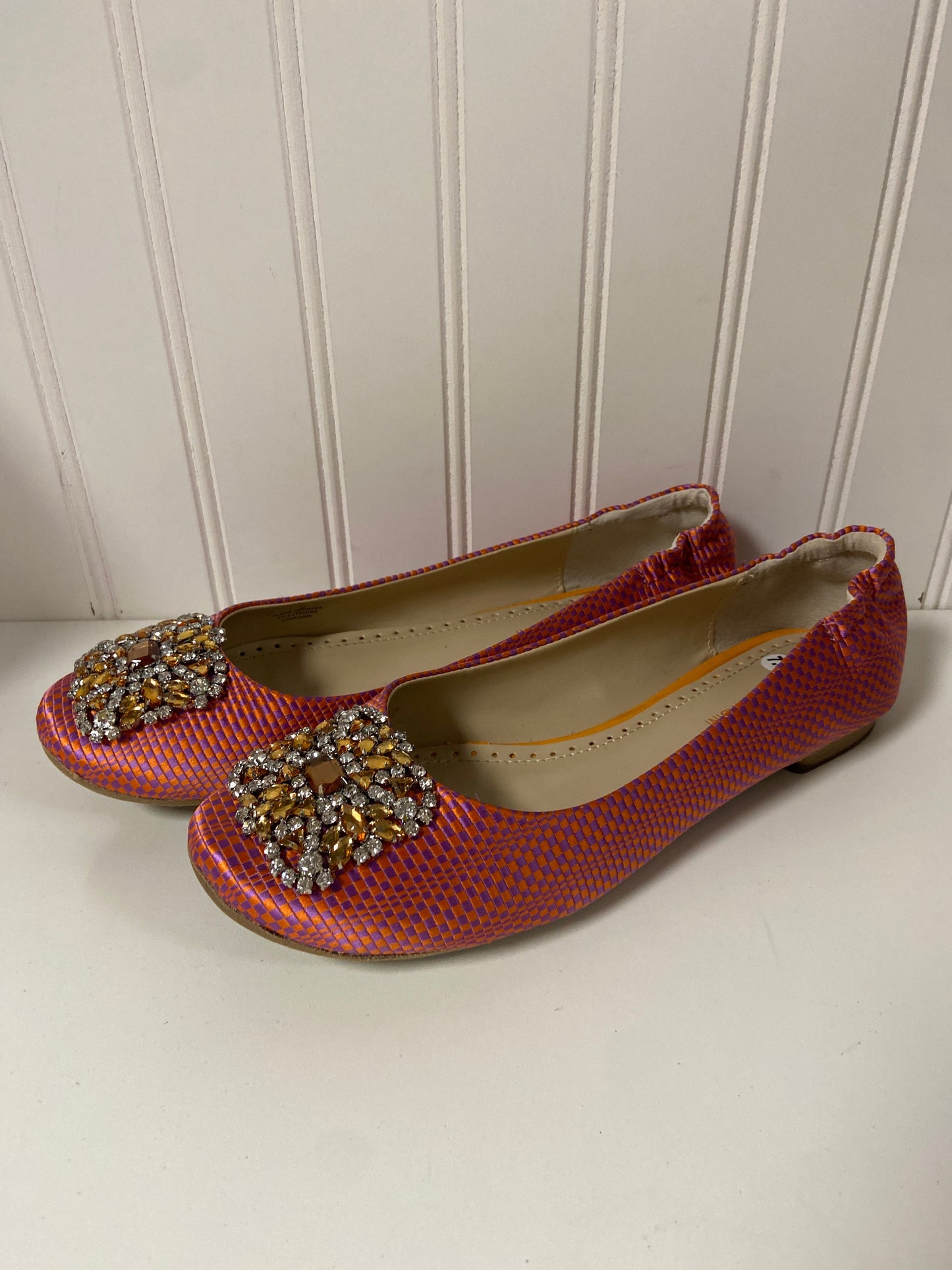 Shoes Flats By Adrienne Vittadini In Orange & Purple, Size: 7.5