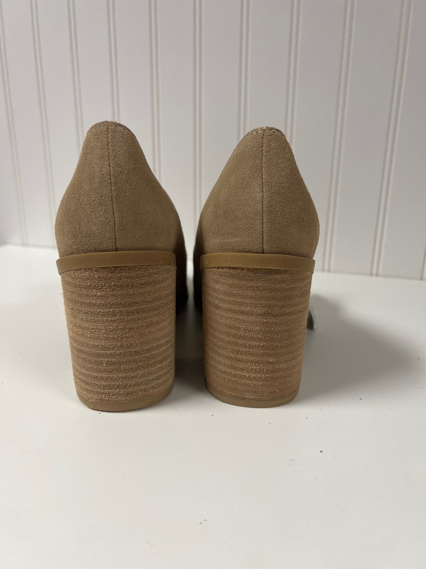 Tan Shoes Heels Block Joie, Size 8.5