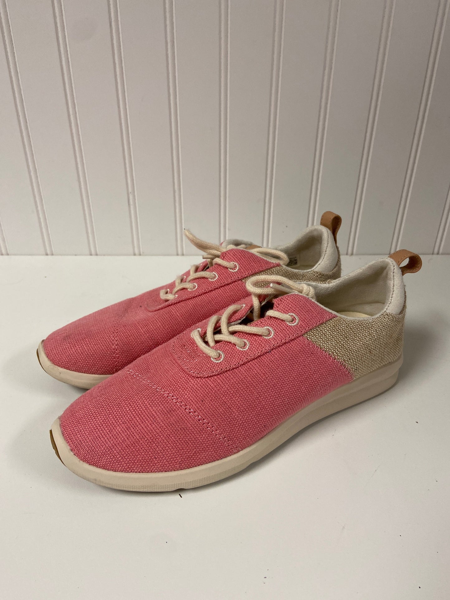 Pink Shoes Sneakers Toms, Size 7