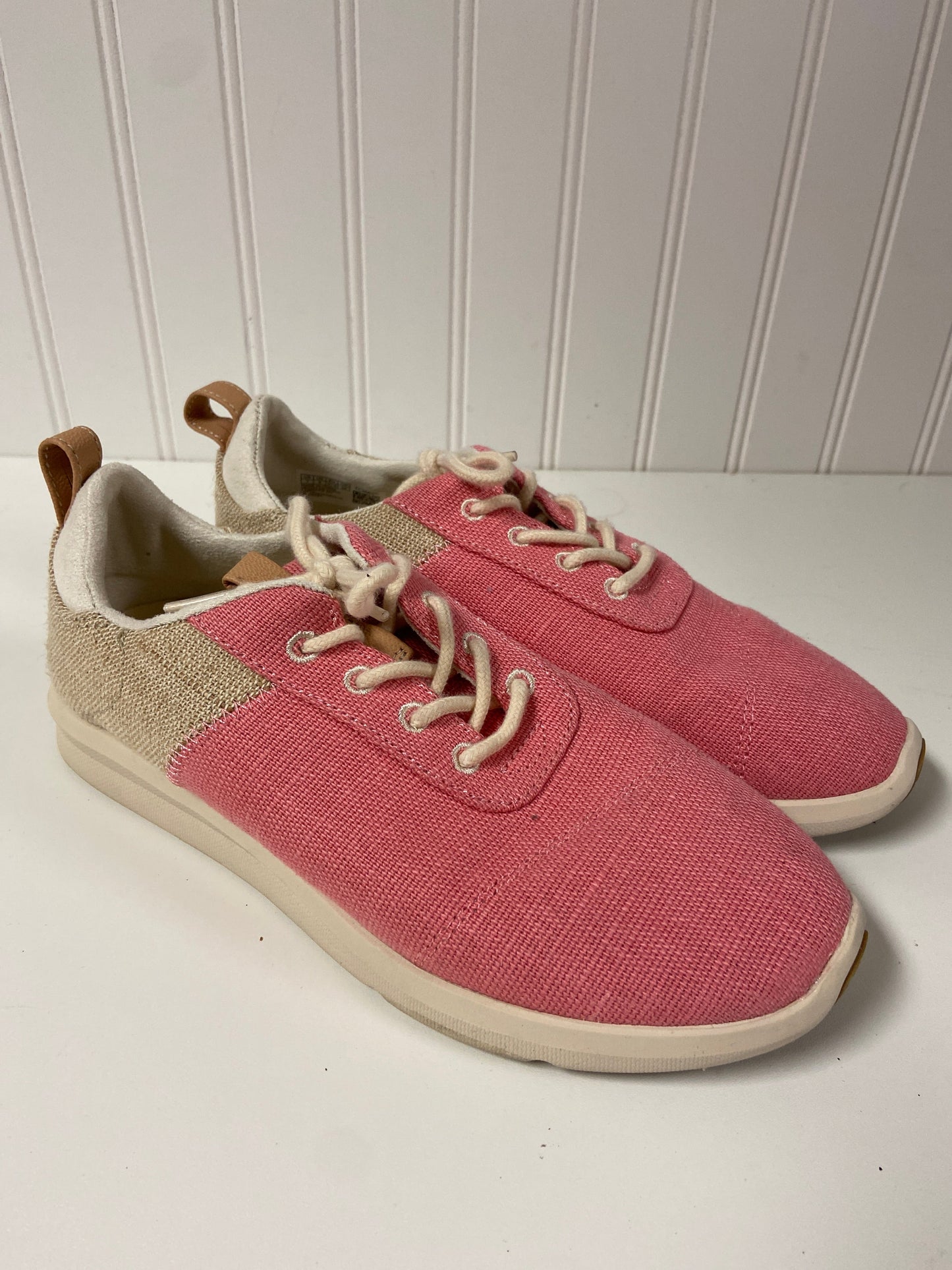 Pink Shoes Sneakers Toms, Size 7