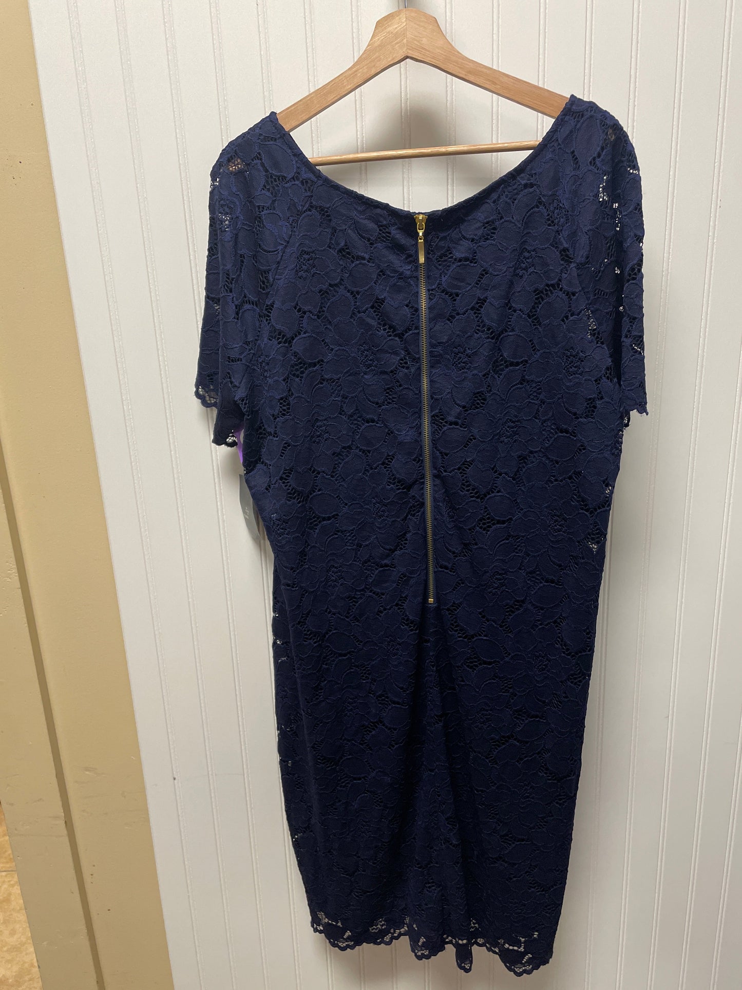 Navy Dress Party Midi Ronnie Nicole, Size 1x