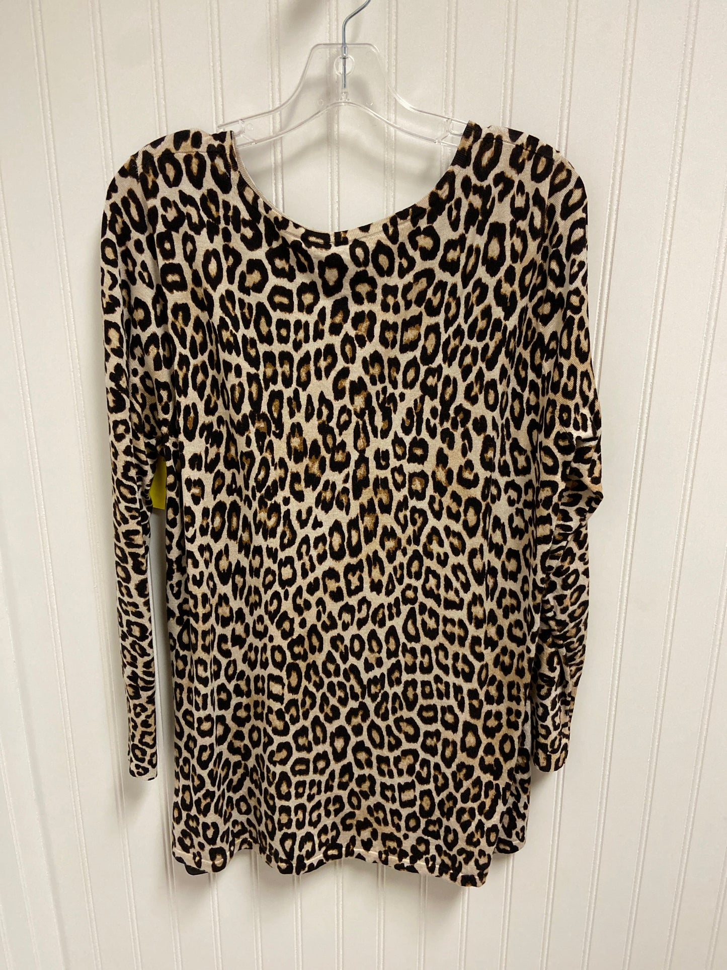 Sweater By Chicos In Animal Print, Size: M