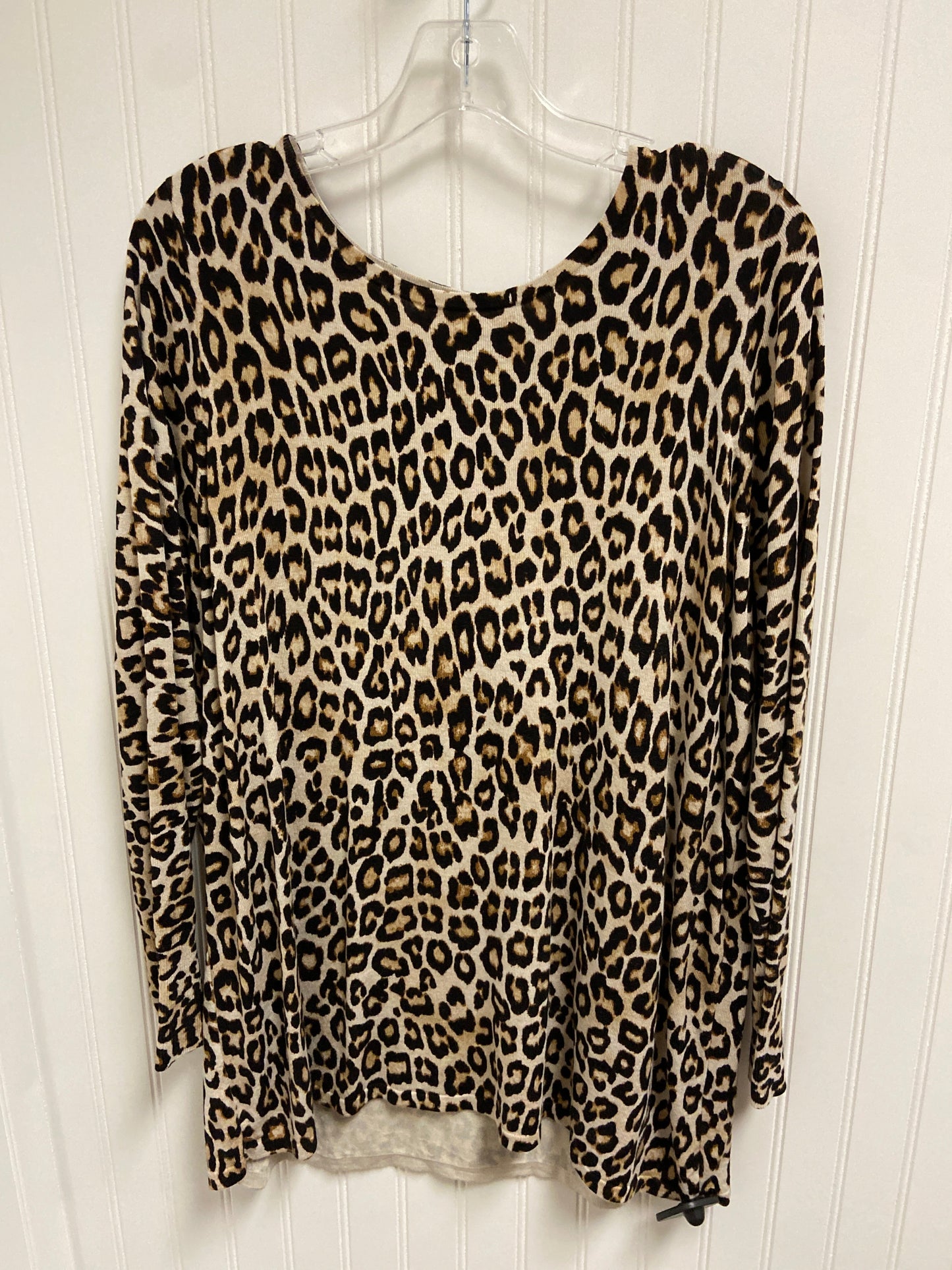 Sweater By Chicos In Animal Print, Size: M