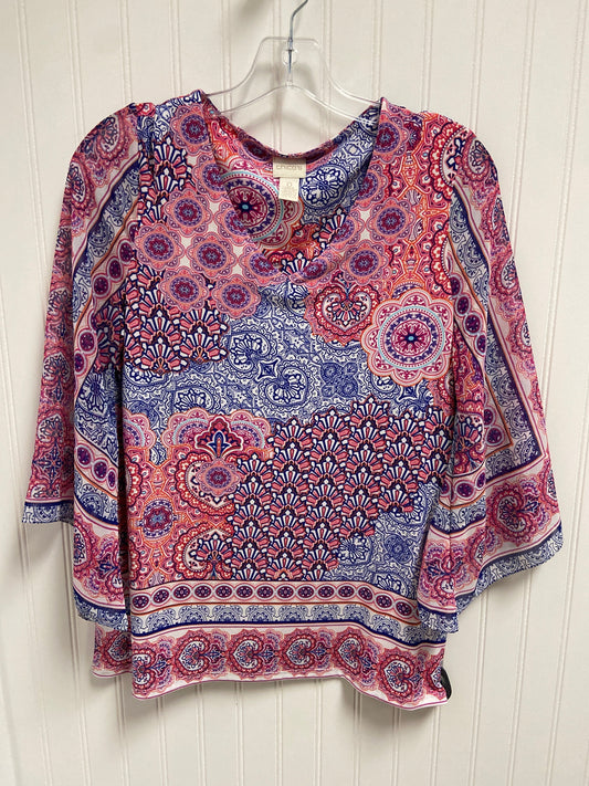 Top Long Sleeve By Chicos In Multi-colored, Size: S