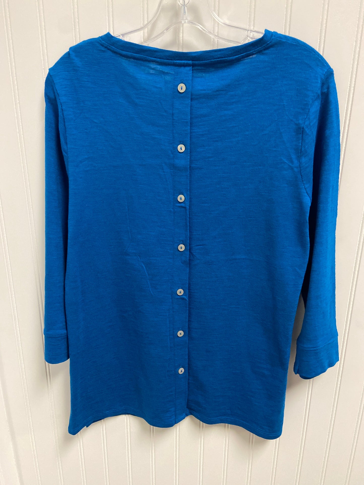 Top Long Sleeve Basic By Chicos In Blue, Size: S