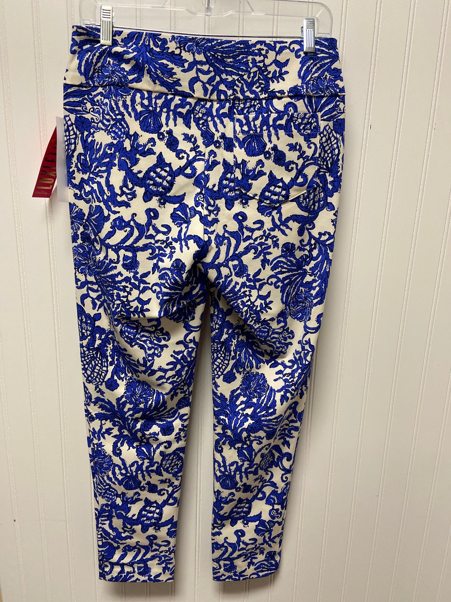 Pants Designer By Lilly Pulitzer In Blue & White, Size: 6