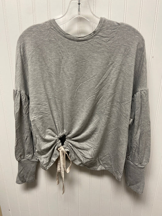 Top Long Sleeve Basic By Zara Women In Grey, Size: M