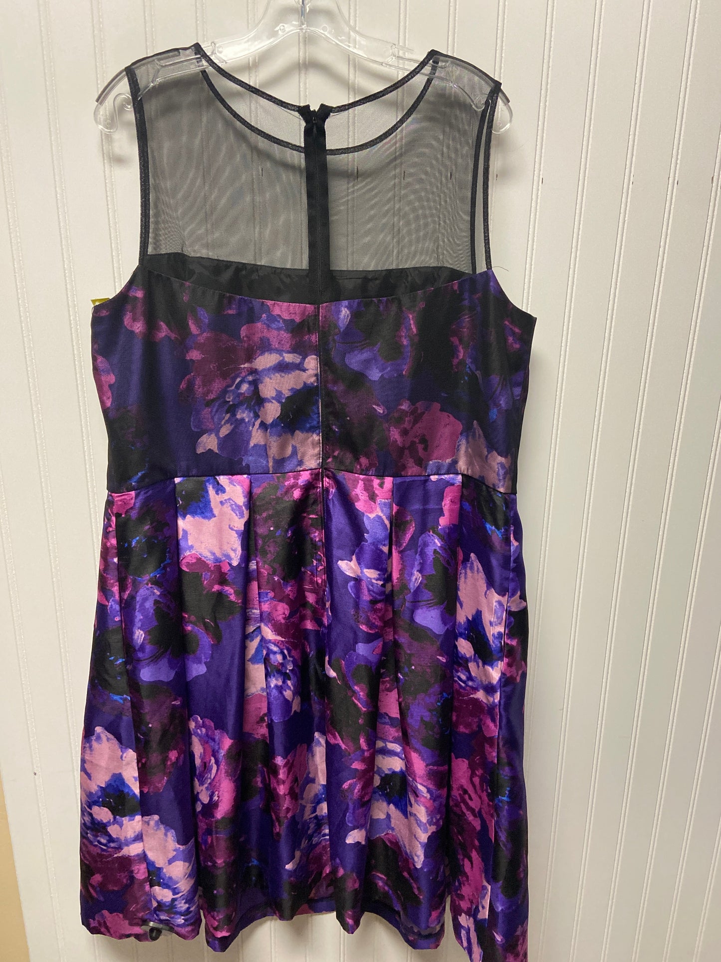 Dress Party Short By London Times In Purple, Size: 1x