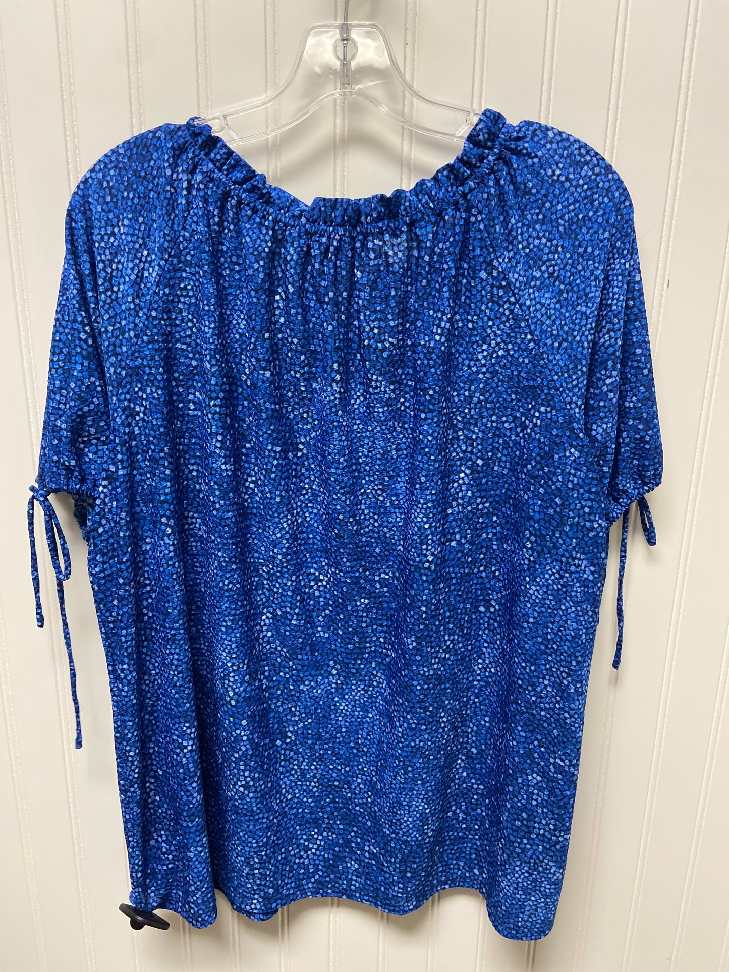 Top Short Sleeve By Michael By Michael Kors In Blue, Size: 1x