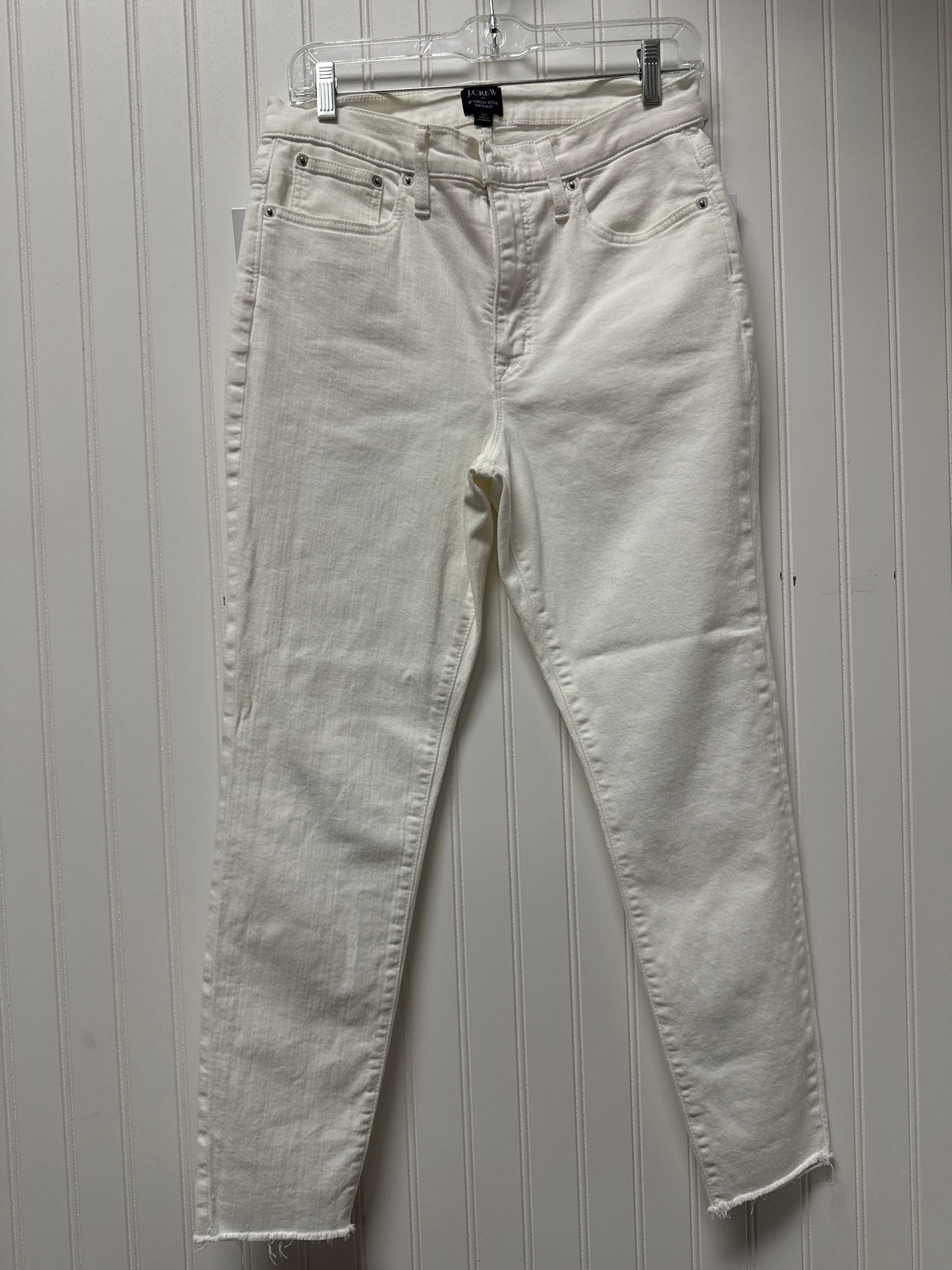 Jeans Skinny By J. Crew In White Denim, Size: 10