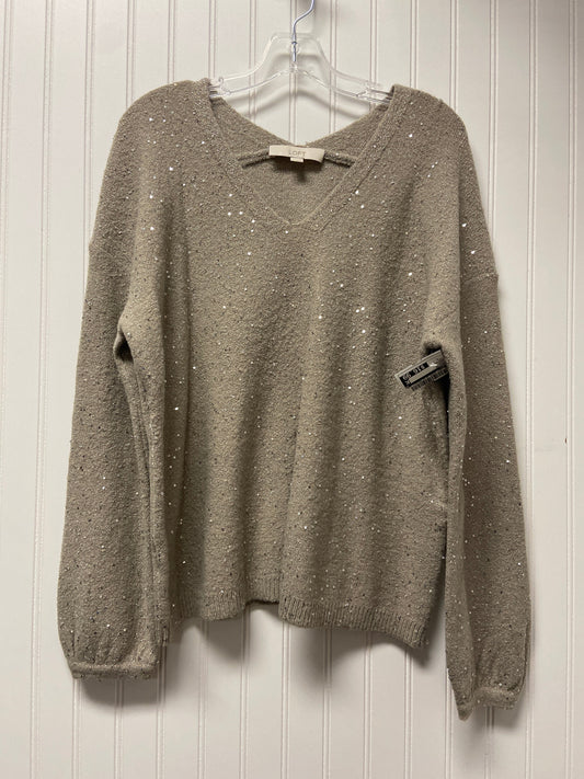 Sweater By Loft In Taupe, Size: L