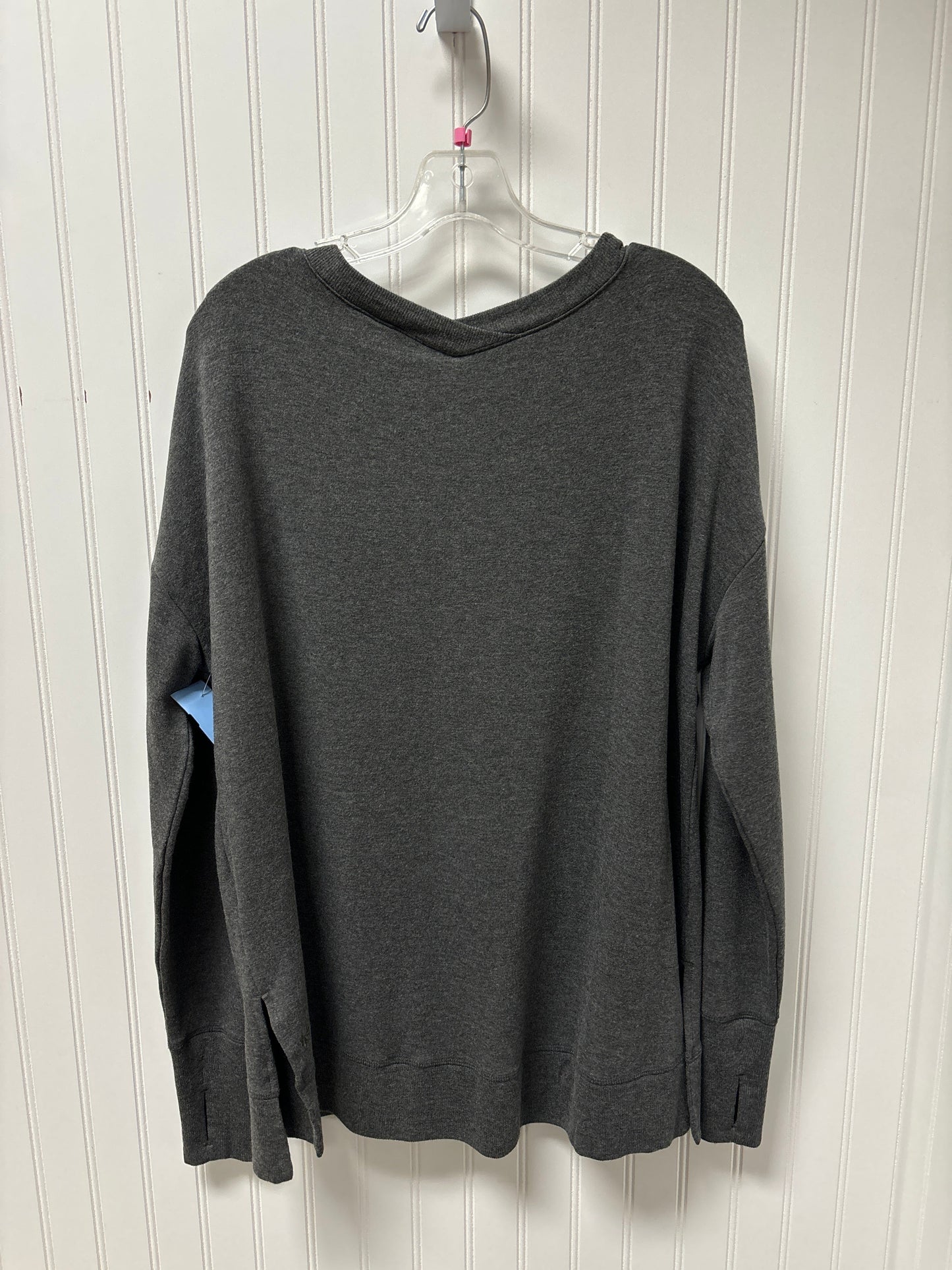 Top Long Sleeve Basic By Athleta In Grey, Size: L