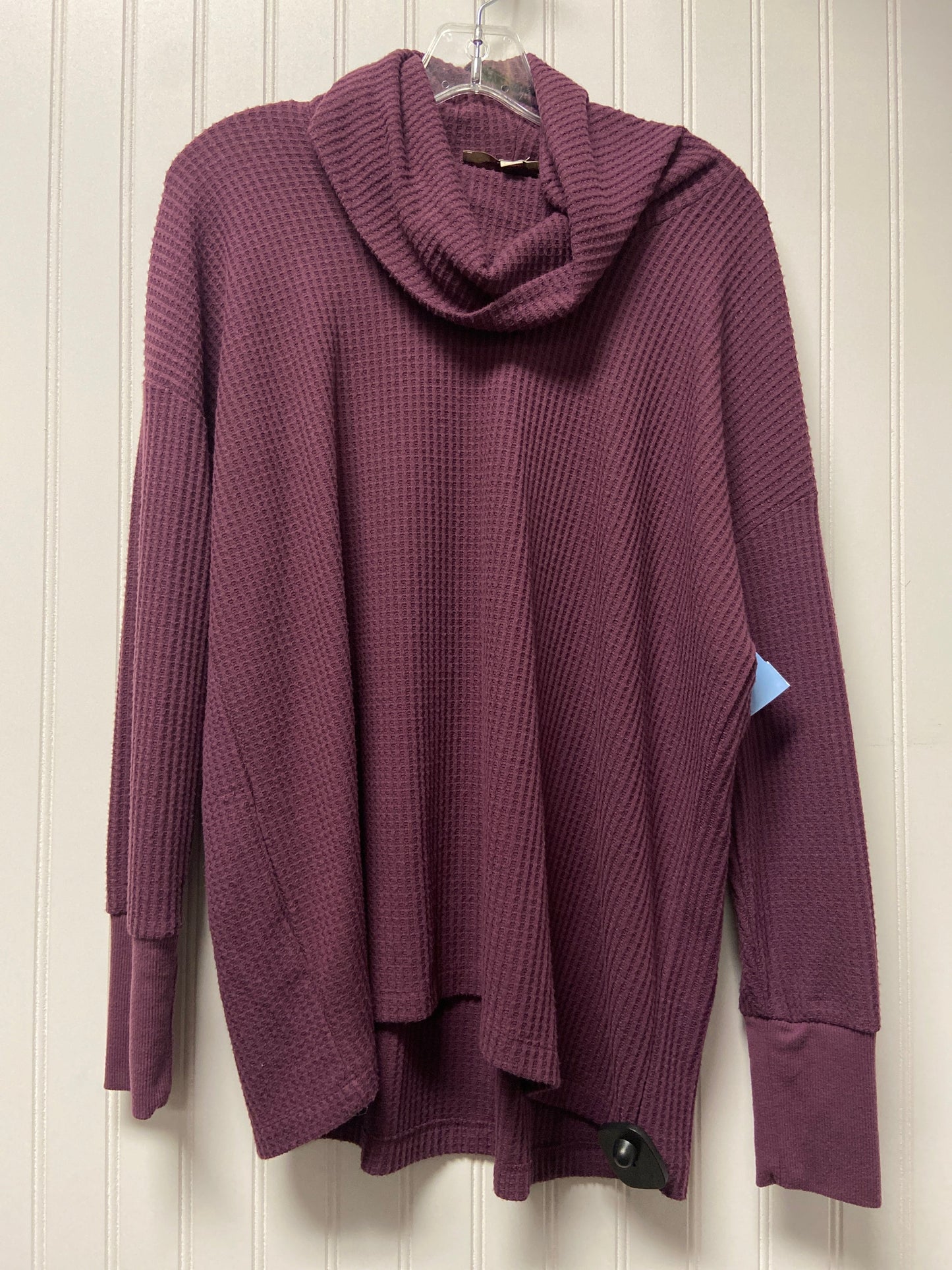 Top Long Sleeve Basic By Loft In Purple, Size: L