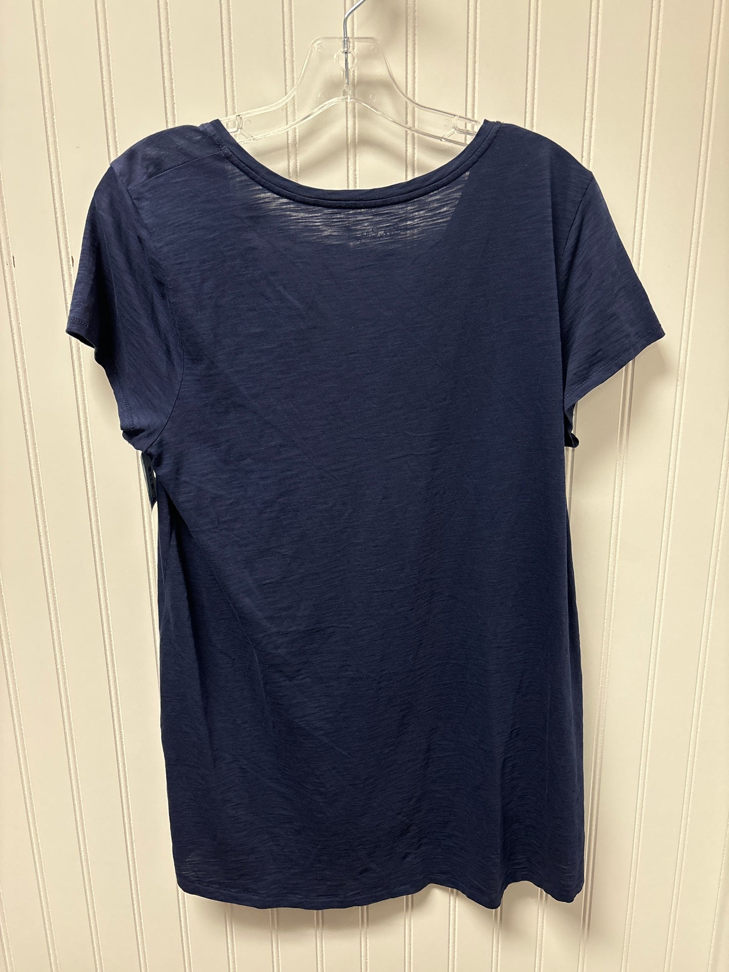 Top Short Sleeve Designer By Lilly Pulitzer In Navy, Size: L