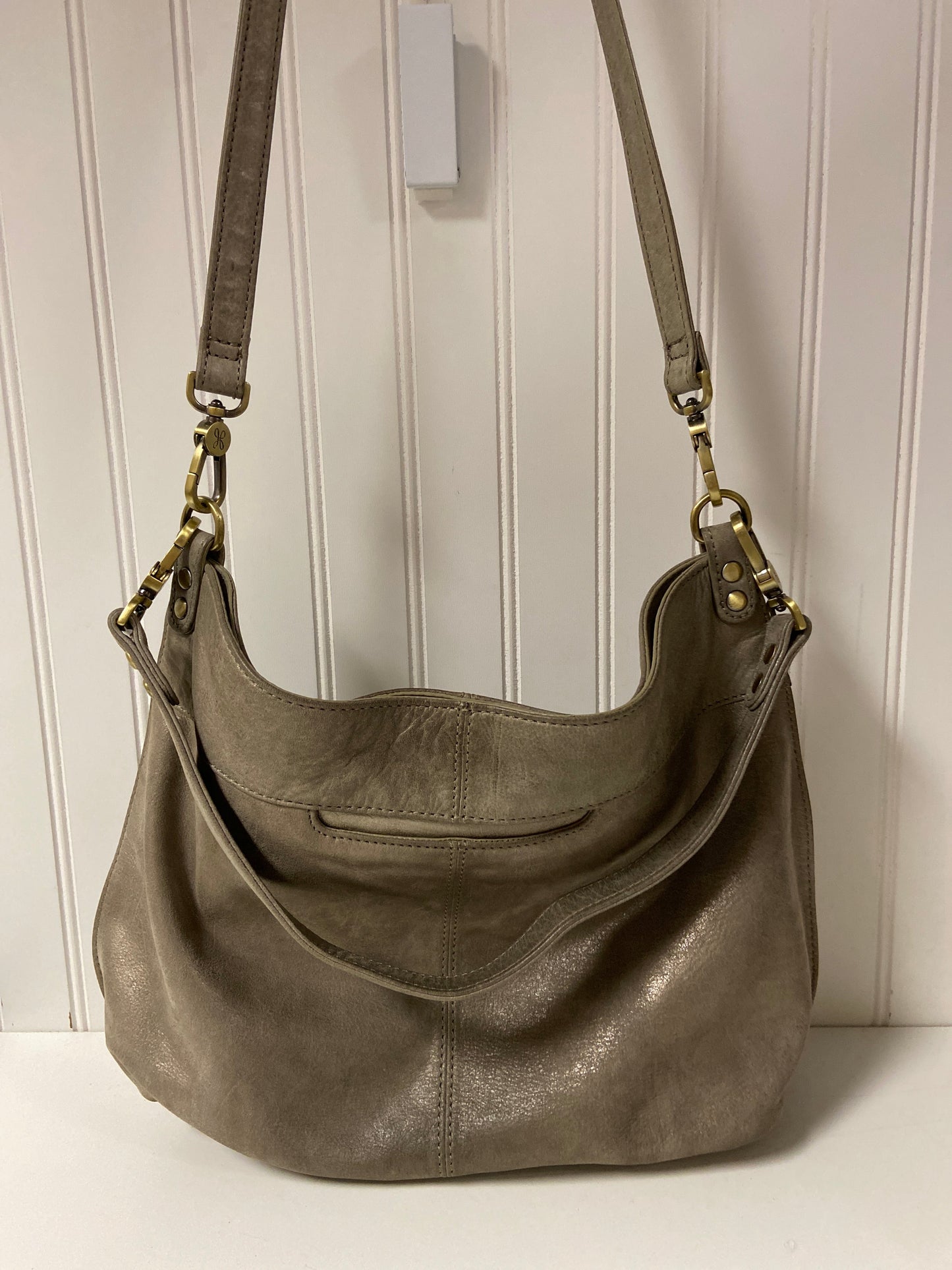 Handbag Leather By Hobo Intl, Size: Large