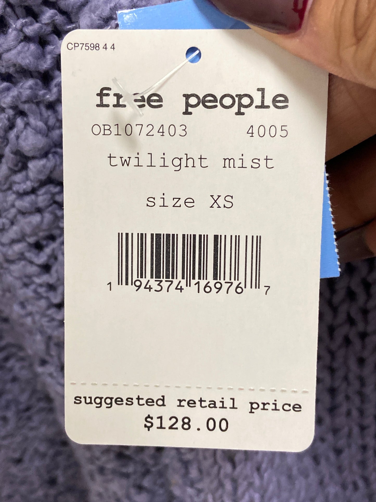 Sweater By Free People In Purple, Size: Xs