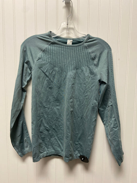 Athletic Top Long Sleeve Crewneck By Fabletics In Aqua, Size: S