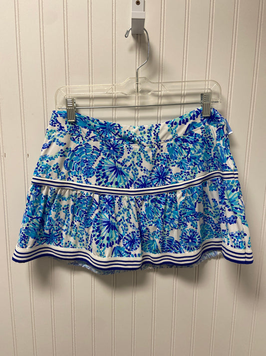 Skort Designer By Lilly Pulitzer In Blue & White, Size: M