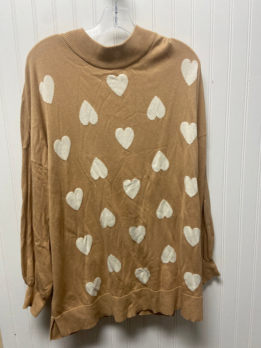 Sweater By Clothes Mentor In Tan, Size: 1x