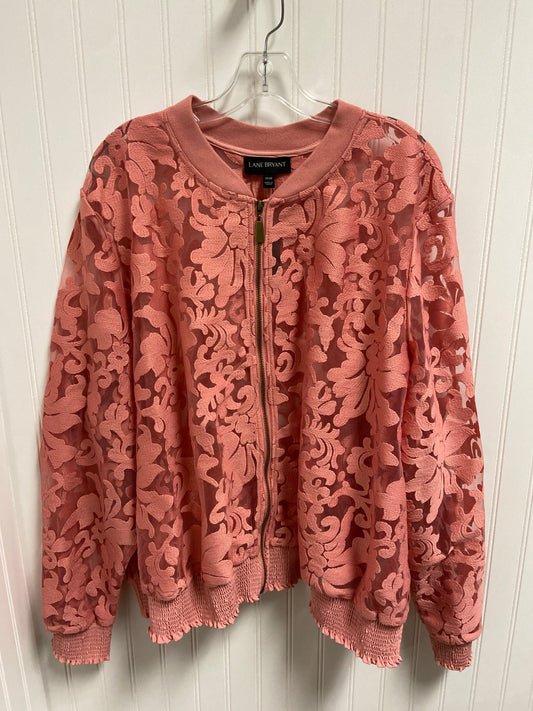 Jacket Shirt By Lane Bryant In Pink, Size: 3x