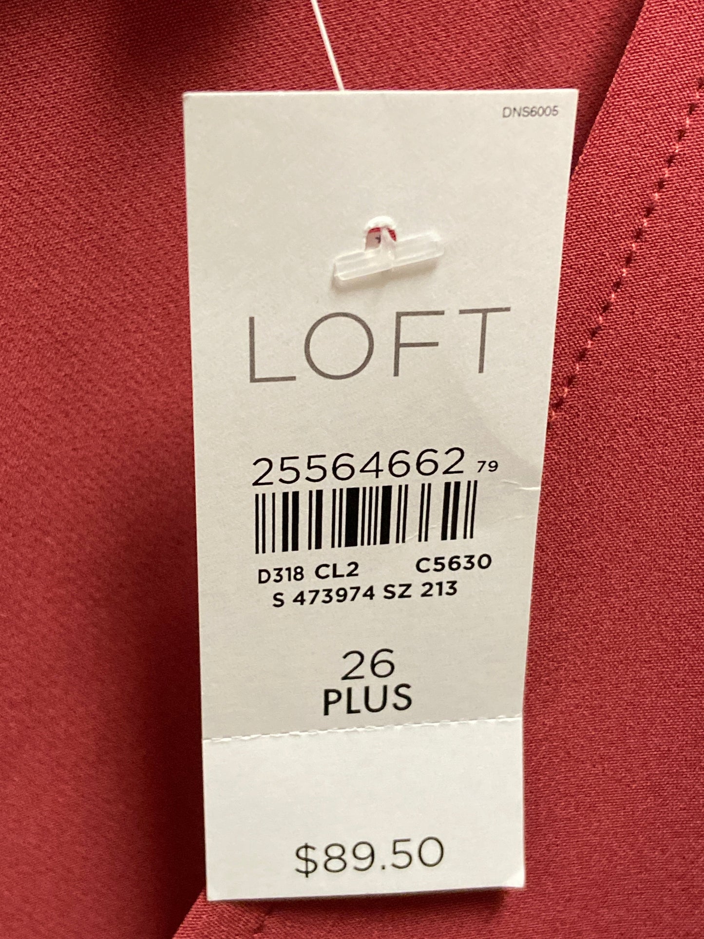 Dress Work By Loft In Mauve, Size: 26