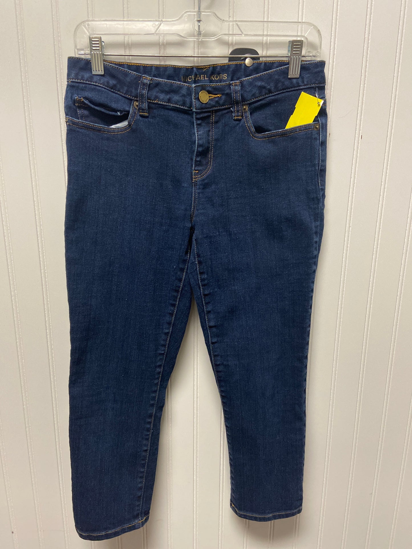 Jeans Straight By Michael By Michael Kors In Blue Denim, Size: 4