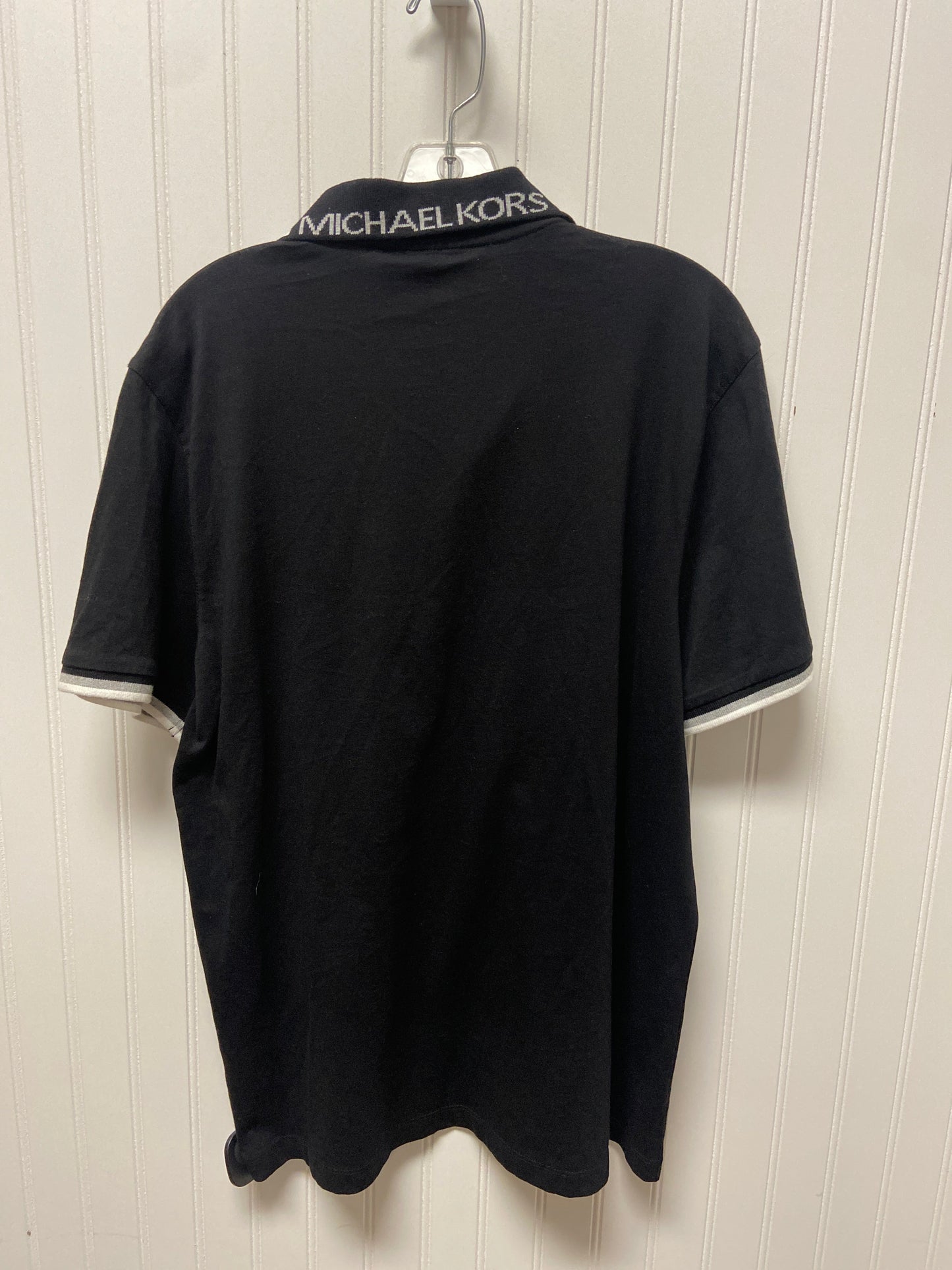 Top Short Sleeve Designer By Michael Kors In Black, Size: L