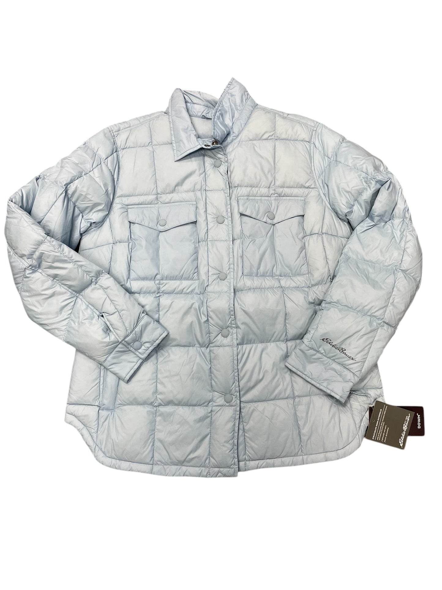 Coat Puffer & Quilted By Eddie Bauer In Blue, Size: L