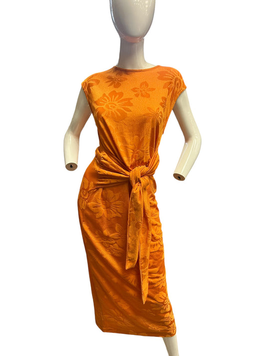 Dress Party Long By Zara In Orange, Size: M