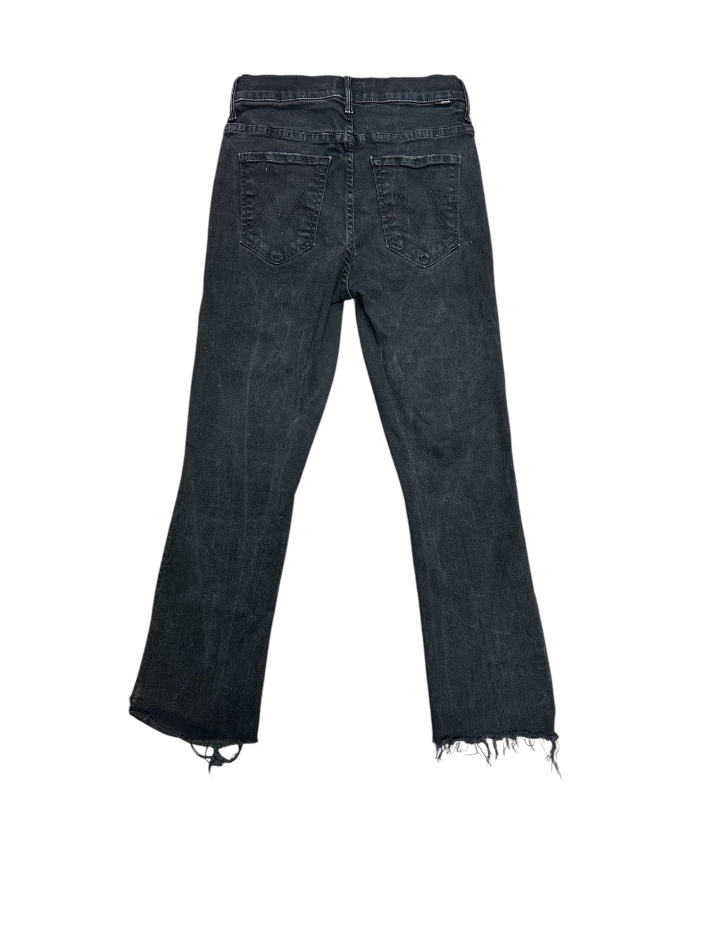 Jeans Straight By Mother Jeans In Black Denim, Size: 4