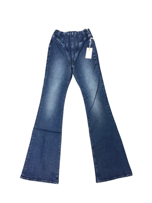 Jeans Flared By Good American In Blue Denim, Size: 0