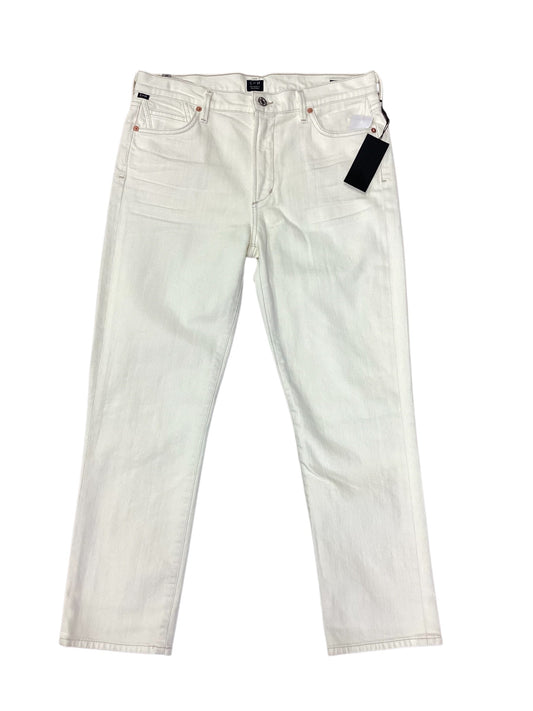 Jeans Straight By Citizens Of Humanity In Cream Denim, Size: 10