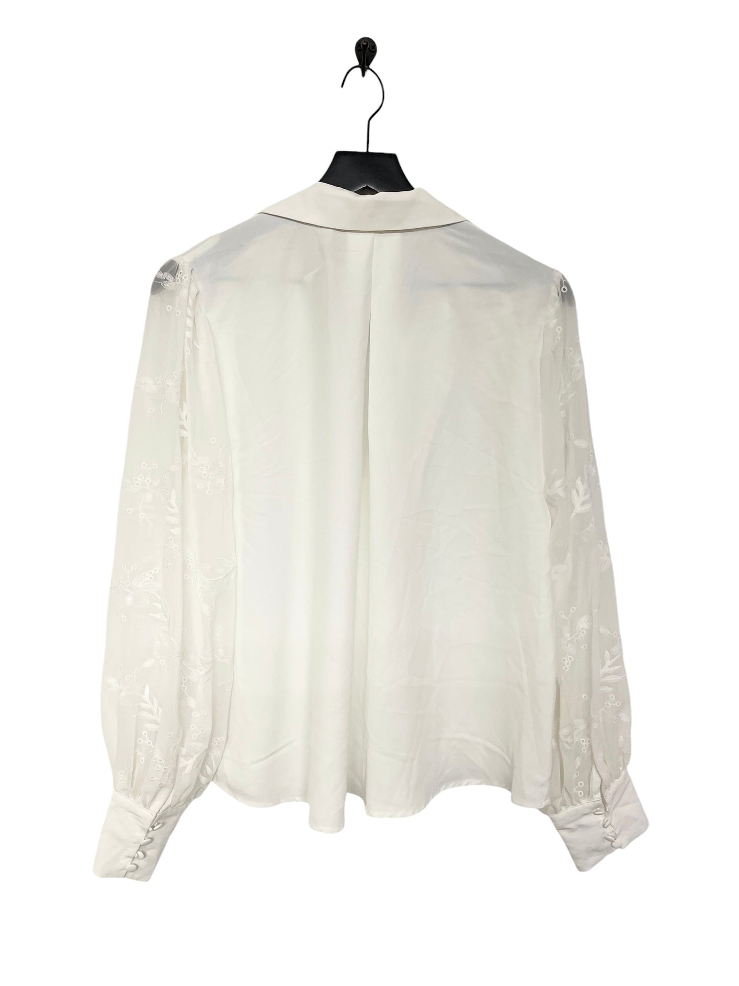 Blouse Long Sleeve By Soft Surroundings In White, Size: L