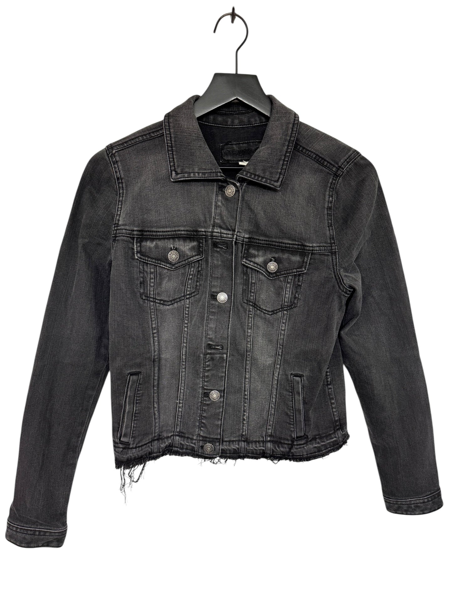 Jacket Denim By Maurices In Black Denim, Size: S