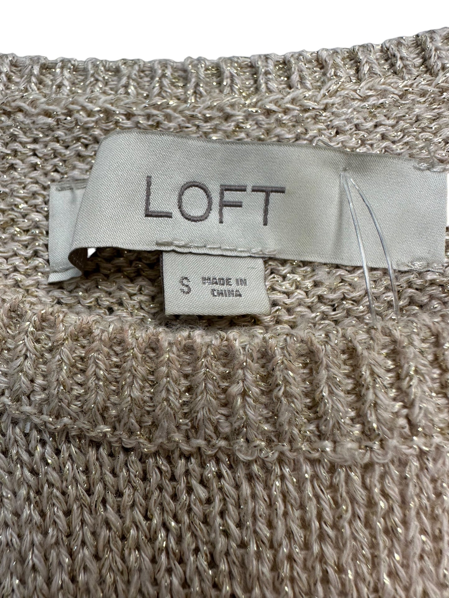 Top Sleeveless By Loft In Gold, Size: S