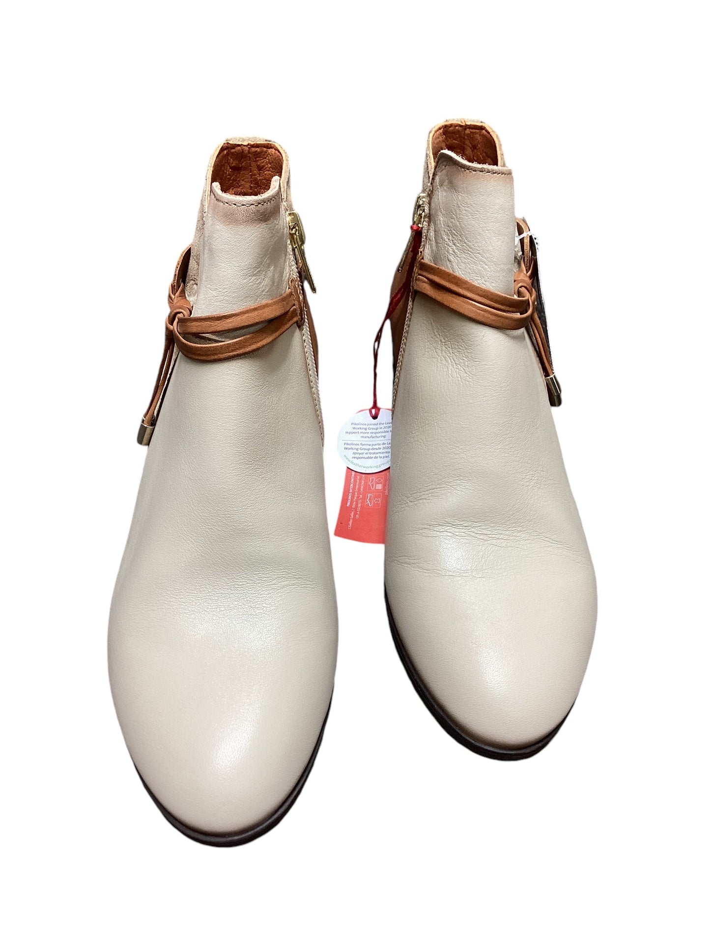 Boots Leather By Pikolinos In Brown & Cream, Size: 6.5