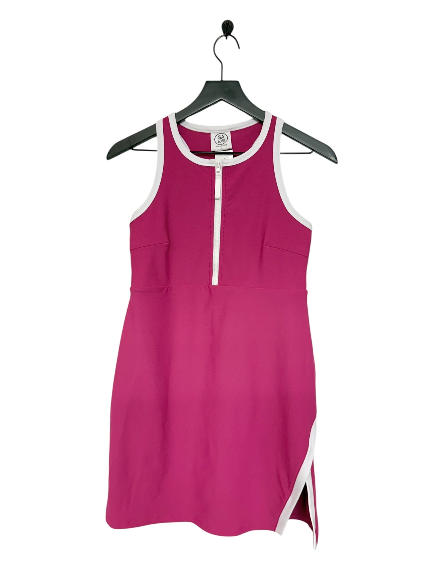 Athletic Dress By Sage In Pink & White, Size: M