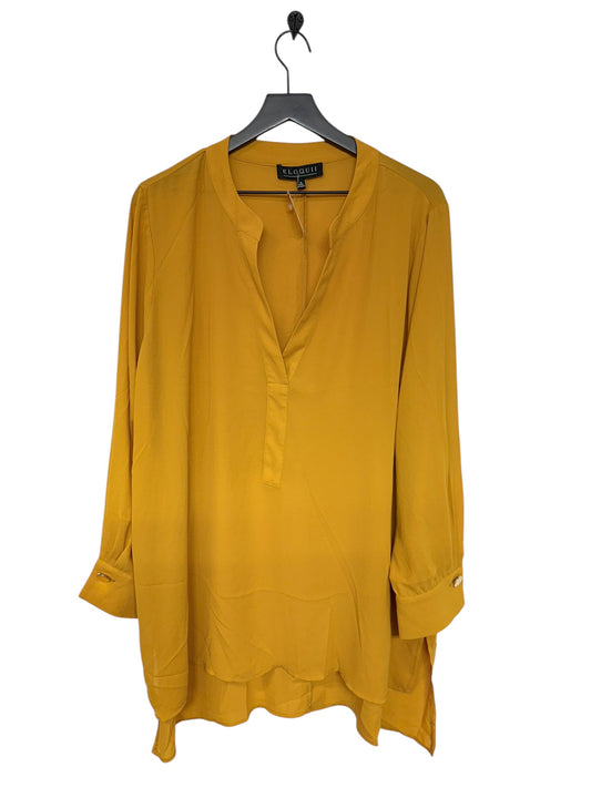 Top Long Sleeve By Eloquii In Yellow, Size: 1x