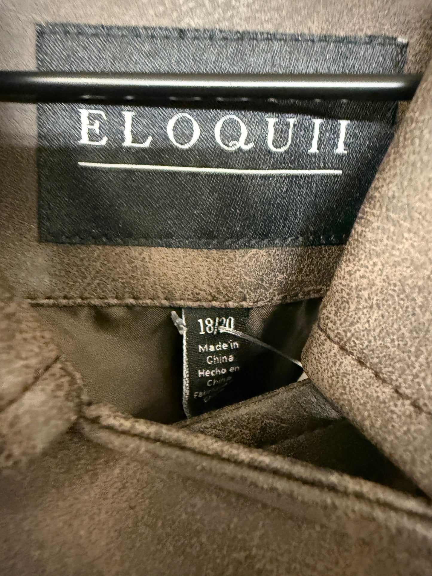 Jacket Moto By Eloquii In Brown, Size: 2x