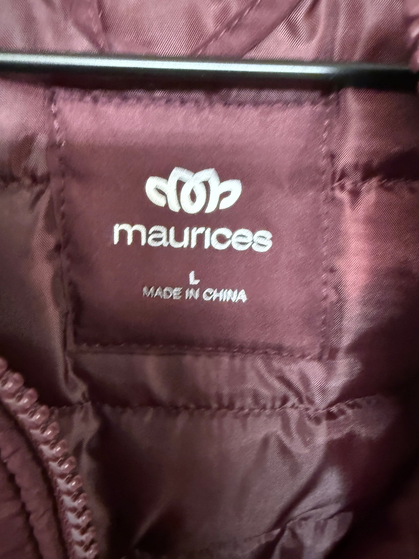 Athletic Jacket By Maurices In Purple, Size: L