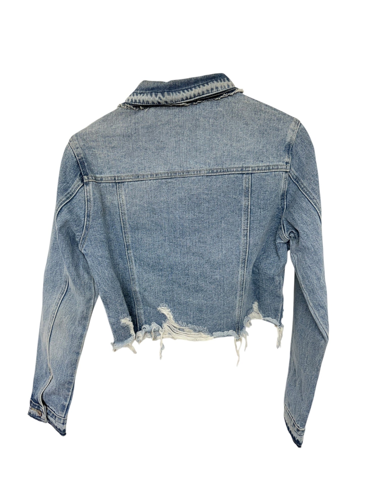 Jacket Denim By Kancan In Blue Denim, Size: S