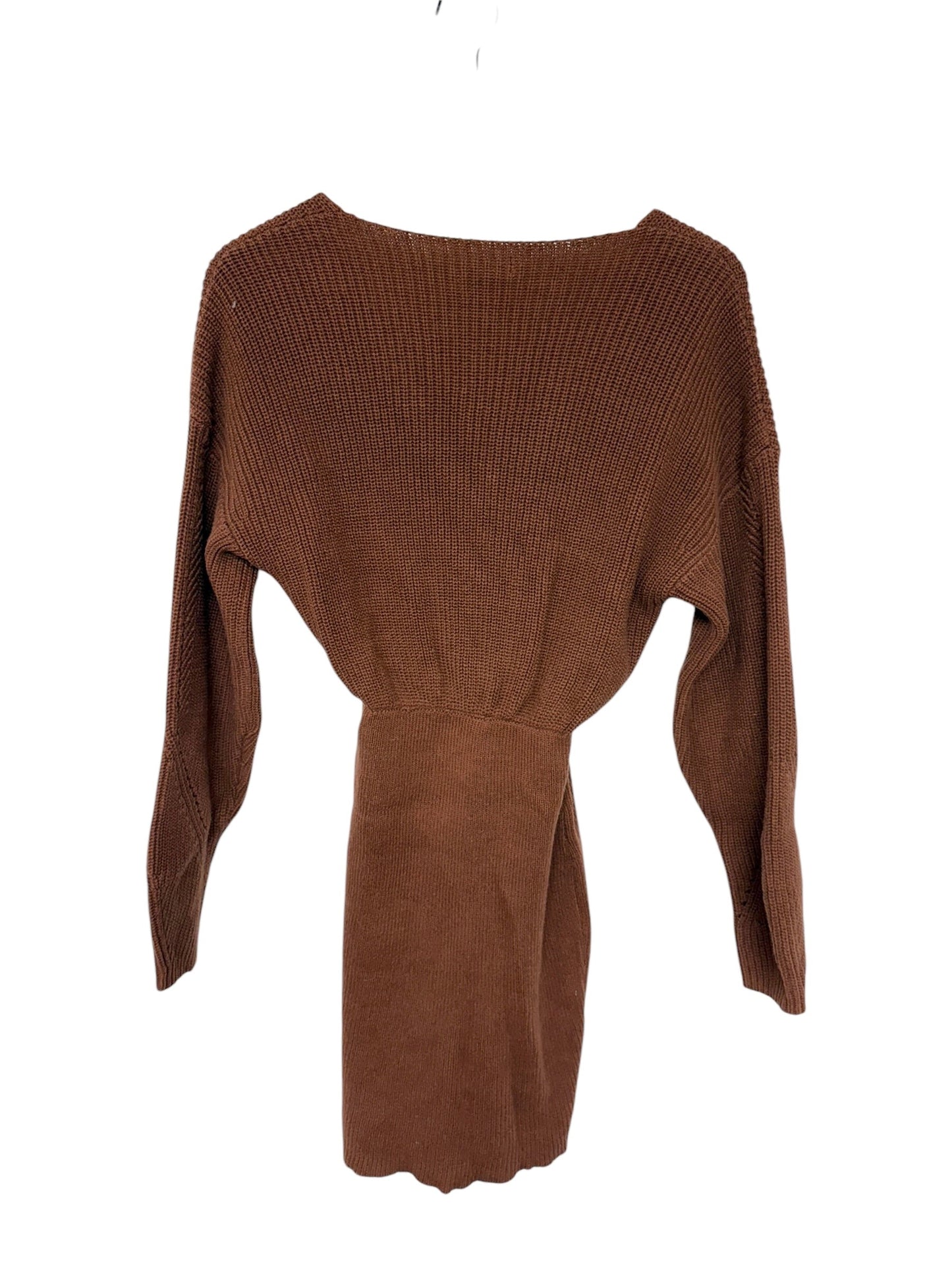 Dress Sweater By Blu Pepper In Brown, Size: S