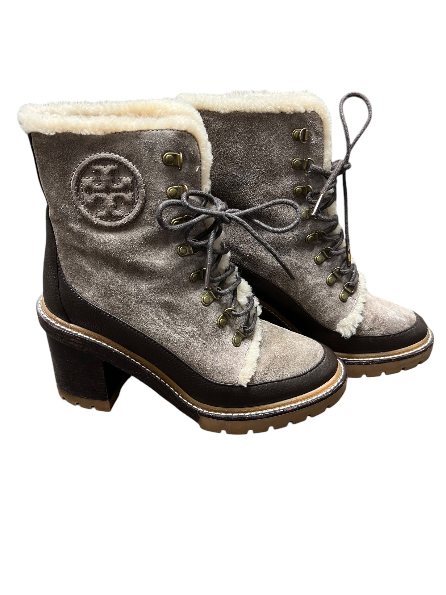 Boots Designer By Tory Burch In Brown, Size: 10